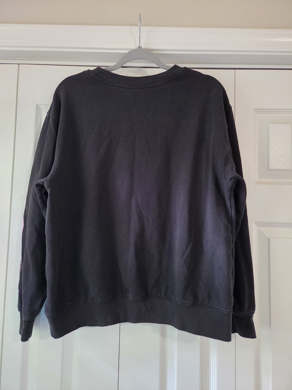 Sanrio Kuromi Black Crewneck Sweatshirt with Pink Graphic - Picture 5 of 5